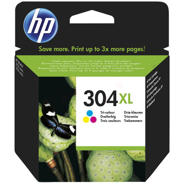 Original HP N9K07AE / 304XL Druckkopfpatrone color High-Capacity, 300 Seiten, Inhalt 7 ml