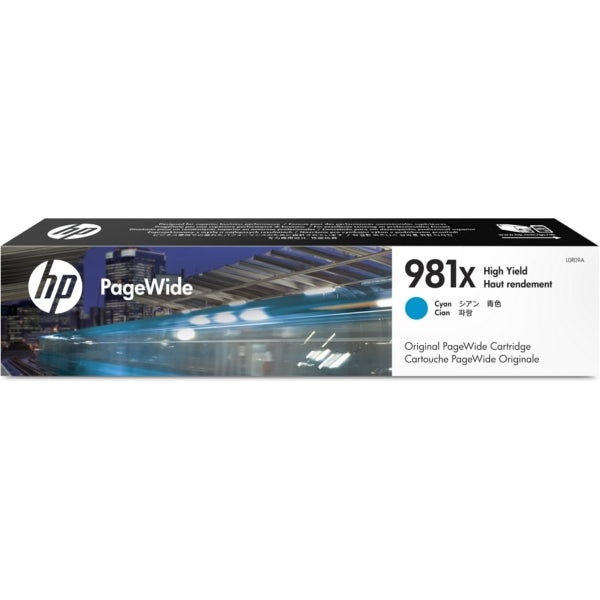 Original HP L0R09A / 981X Tintenpatrone cyan, 10.000 Seiten, Inhalt 116 ml