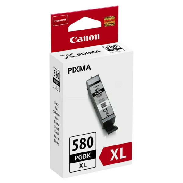 Original Canon 2024C001 / PGI-580 PGBKXL Tintenpatrone schwarz High-Capacity, 400 Seiten, Inhalt 18,5 ml