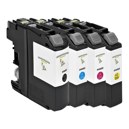 Kompatibel für Brother LC-223VAL Tintenpatrone MultiPack Bk,C,M,Y, Inhalt 13ml + 3x7ml