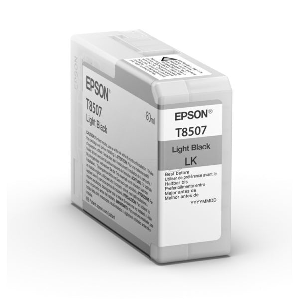 Original Epson C13T850700 / T8507 Tintenpatrone schwarz hell, Inhalt 80 ml
