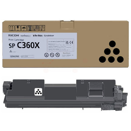 Original Ricoh 408250 / SPC360X Toner-Kit schwarz extra High-Capacity, 10.000 Seiten