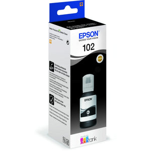Original Epson 102 / C13T03R140 Tintenflasche schwarz · 7.500 Seiten · Inhalt 127 ml