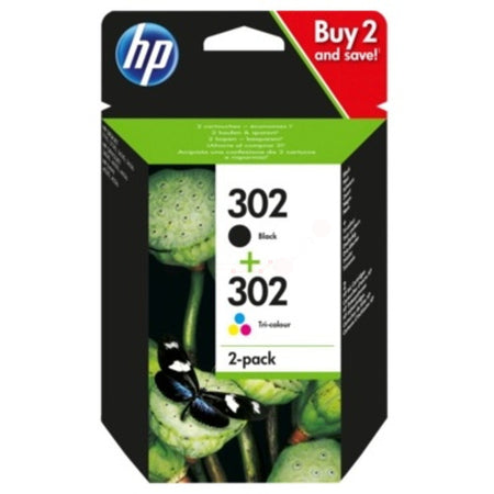Original HP X4D37AE / 302 Druckkopfpatrone Multipack schwarz + color, Inhalt 170pg + 150pg