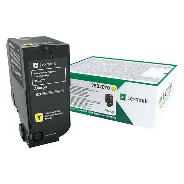 Original Lexmark 75B20Y0 Toner-Kit gelb return program, 10.000 Seiten