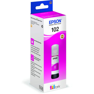 Original Epson 102 / C13T03R340 Tintenflasche magenta · 6.000 Seiten · Inhalt 70 ml