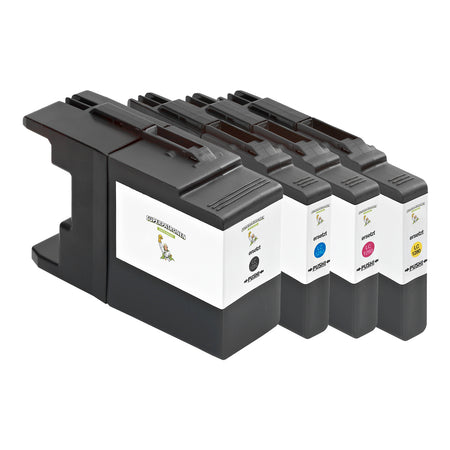 Kompatibel für Brother LC-1280XLVALBPDR Tintenpatrone MultiPack Bk,C,M,Y High-Capacity, Inhalt 56ml + 3x14ml