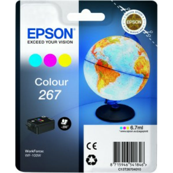 Original Epson C13T26704010 / 267 Tintenpatrone color, 200 Seiten, Inhalt 6,7 ml