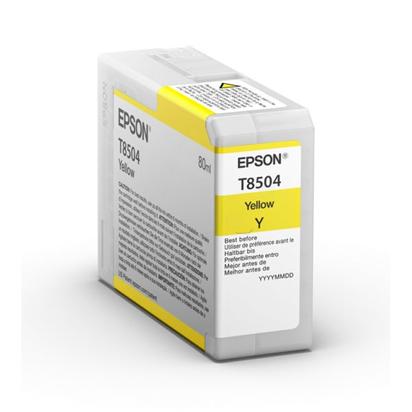 Original Epson C13T850400 / T8504 Tintenpatrone gelb, Inhalt 80 ml