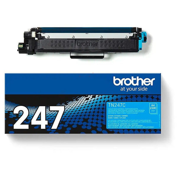 Original Brother TN-247C Toner-Kit cyan High-Capacity, 2.300 Seiten