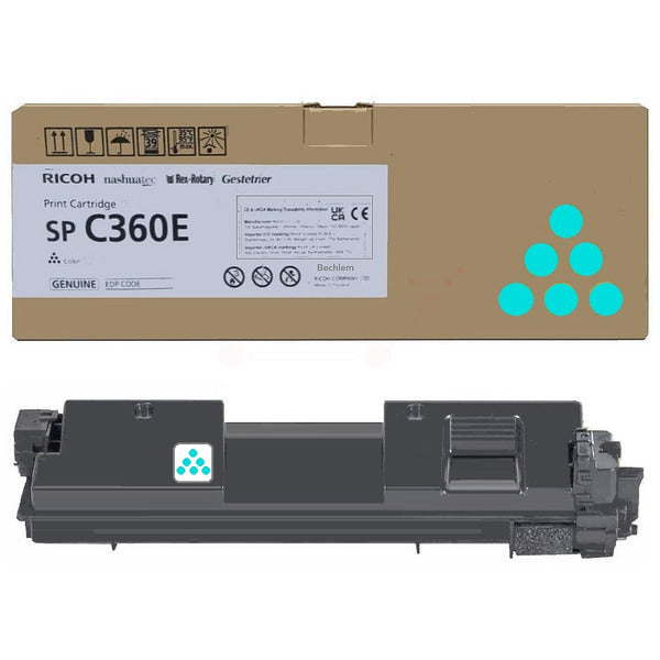 Original Ricoh 408189 / SPC360E Toner-Kit cyan, 1.500 Seiten