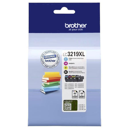 Original Brother LC-3219XLVALDR Tintenpatrone MultiPack Bk,C,M,Y Blister, Inhalt 3000pg + 3x1500pg