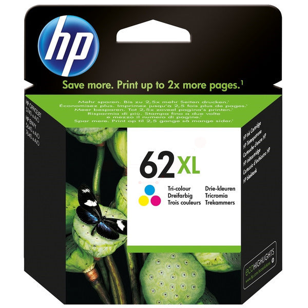 Original HP C2P07AE / 62XL Druckkopfpatrone color High-Capacity, 415 Seiten