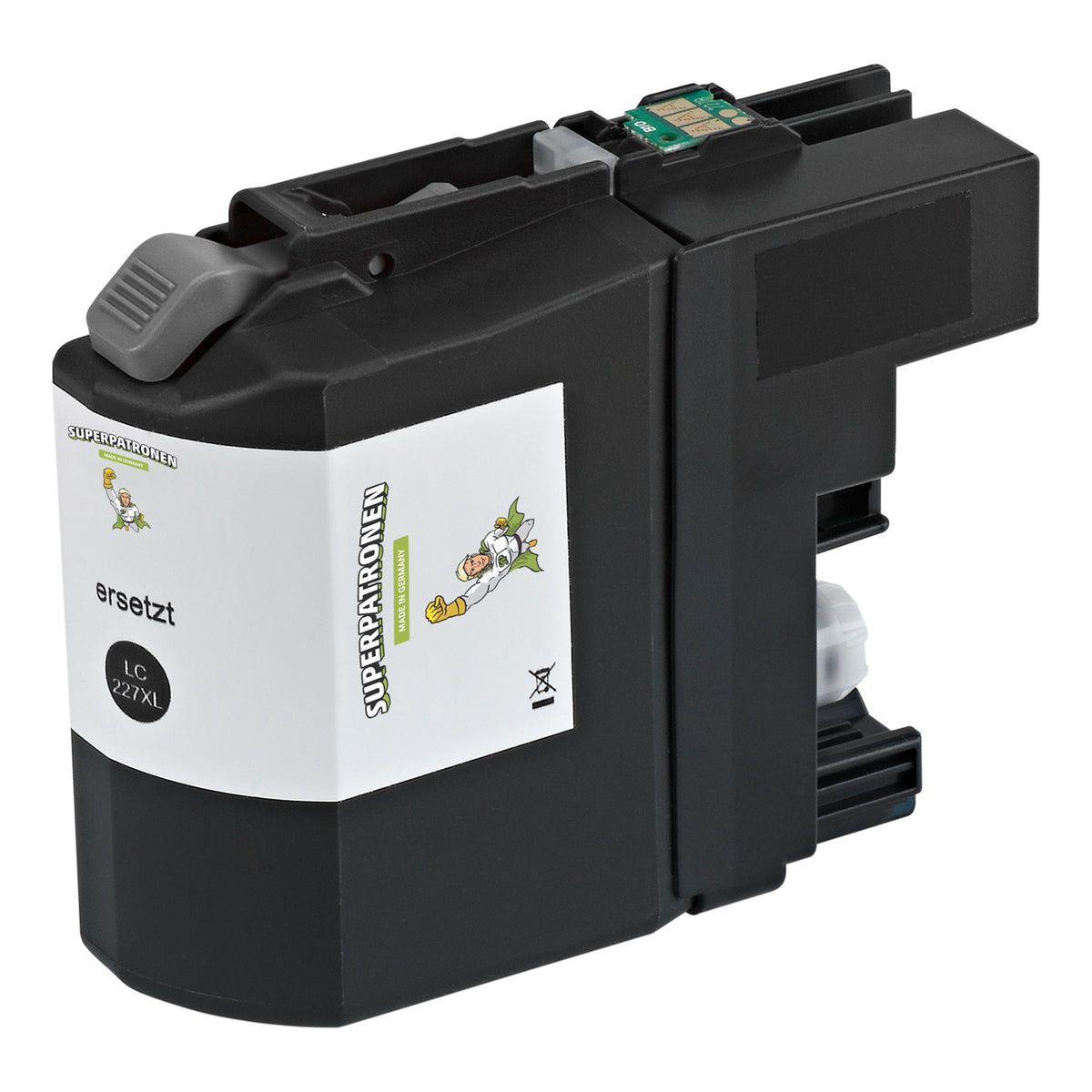 Kompatibel für Brother LC-227XLBK Tintenpatrone schwarz, 1.200 Seiten, Inhalt 24 ml