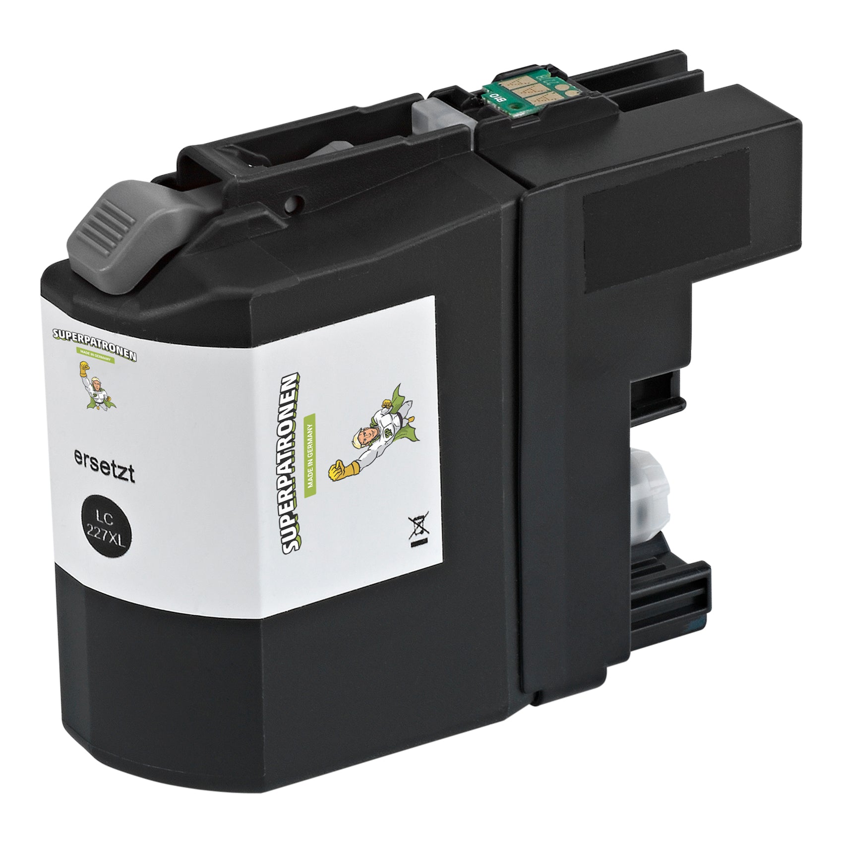 Kompatibel für Brother LC-227XLBK Tintenpatrone schwarz, 1.200 Seiten, Inhalt 24 ml
