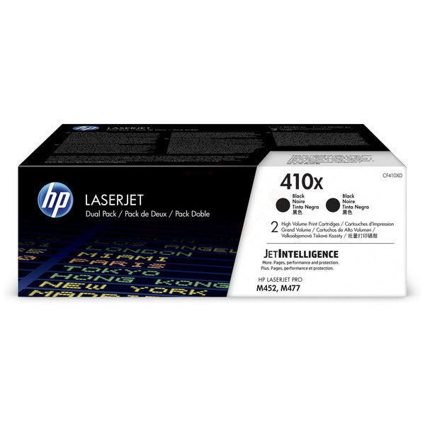 Original HP CF410XD / 410X Tonerkartusche schwarz High-Capacity Doppelpack, 6.500 Seiten, Inhalt VE=2