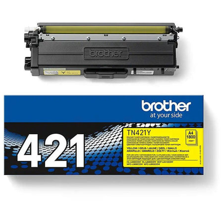 Original Brother TN-421Y Toner-Kit gelb, 1.800 Seiten