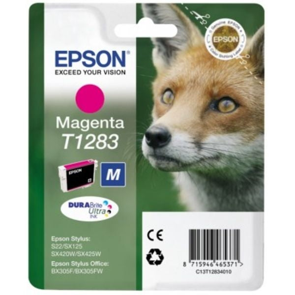 Original Epson C13T12834012 / T1283 Tintenpatrone magenta, 140 Seiten, Inhalt 3,5 ml