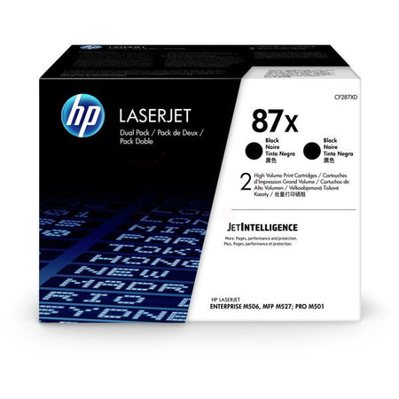 Original HP CF287XD / 87X Tonerkartusche High-Capacity Doppelpack, 18.000 Seiten, Inhalt VE=2