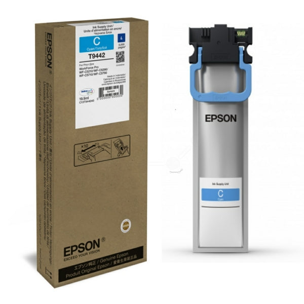 Original Epson C13T944240 / T9442 Tintenpatrone cyan, 3.000 Seiten, Inhalt 19,9 ml