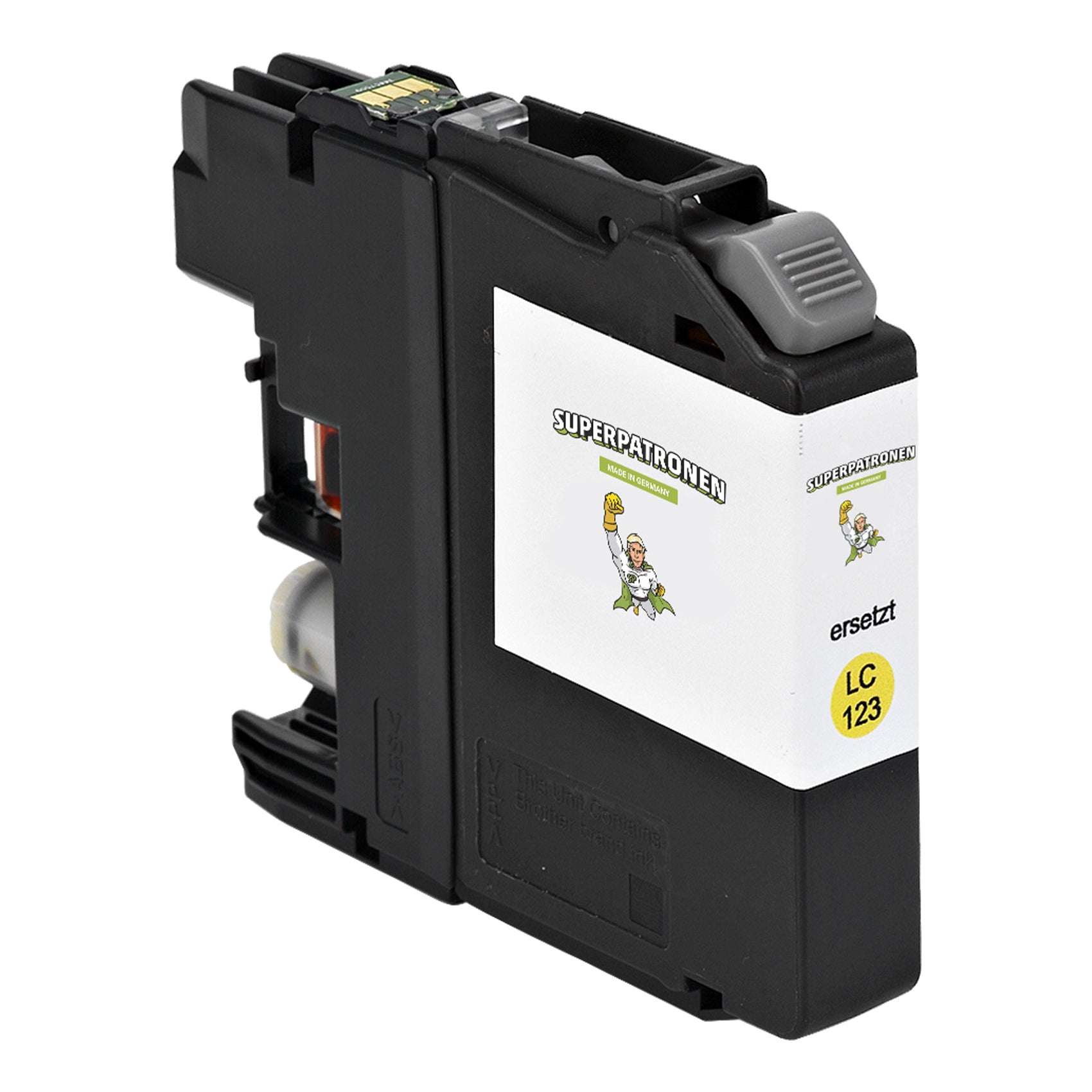Kompatibel für Brother LC-123Y Tintenpatrone gelb, 600 Seiten, Inhalt 7 ml