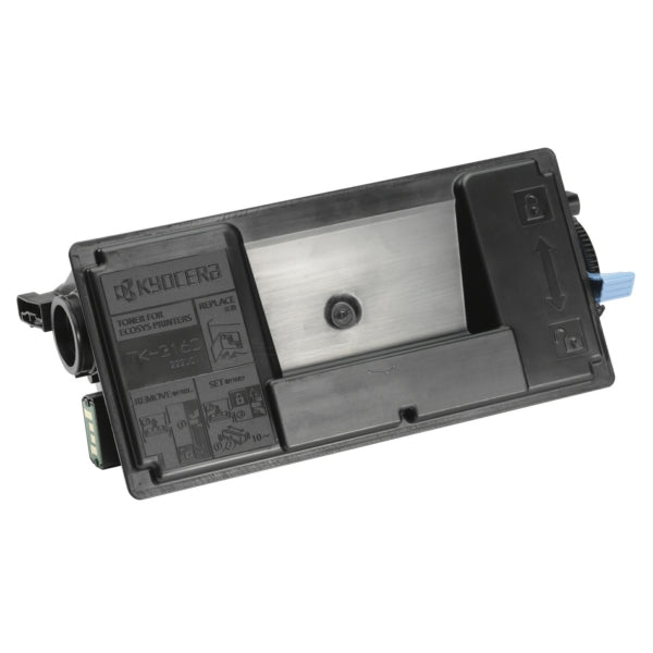 Original Kyocera 1T02T90NL0 / TK-3160 Toner-Kit + Resttonerbehälter, 12.500 Seiten