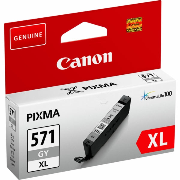 Original Canon 0335C001 / CLI-571 GYXL Tintenpatrone grau High-Capacity, 3.350 Seiten, Inhalt 11 ml