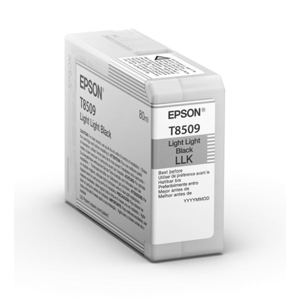 Original Epson C13T850900 / T8509 Tintenpatrone schwarz hell hell, Inhalt 80 ml