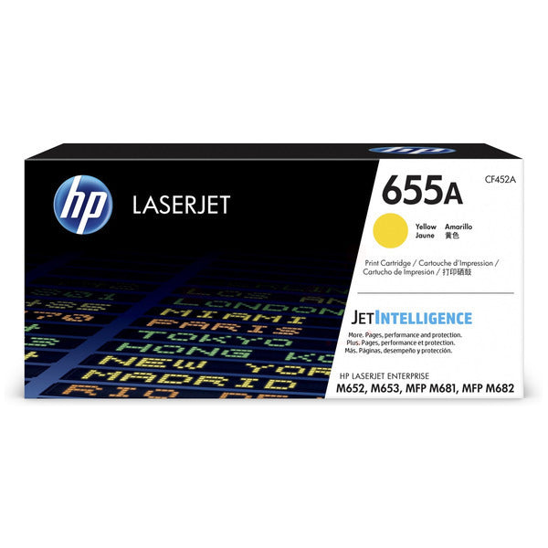 Original HP CF452A / 655A Tonerkartusche gelb, 10.500 Seiten