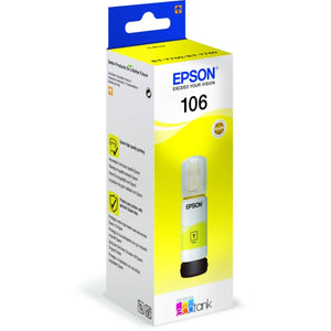 Original Epson 106 / C13T00R440 Tintenflasche gelb · 5.000 Seiten · Inhalt 70 ml