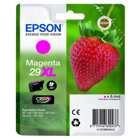 Original Epson C13T29934012 / 29XL Tintenpatrone magenta High-Capacity, 450 Seiten, Inhalt 6,4 ml