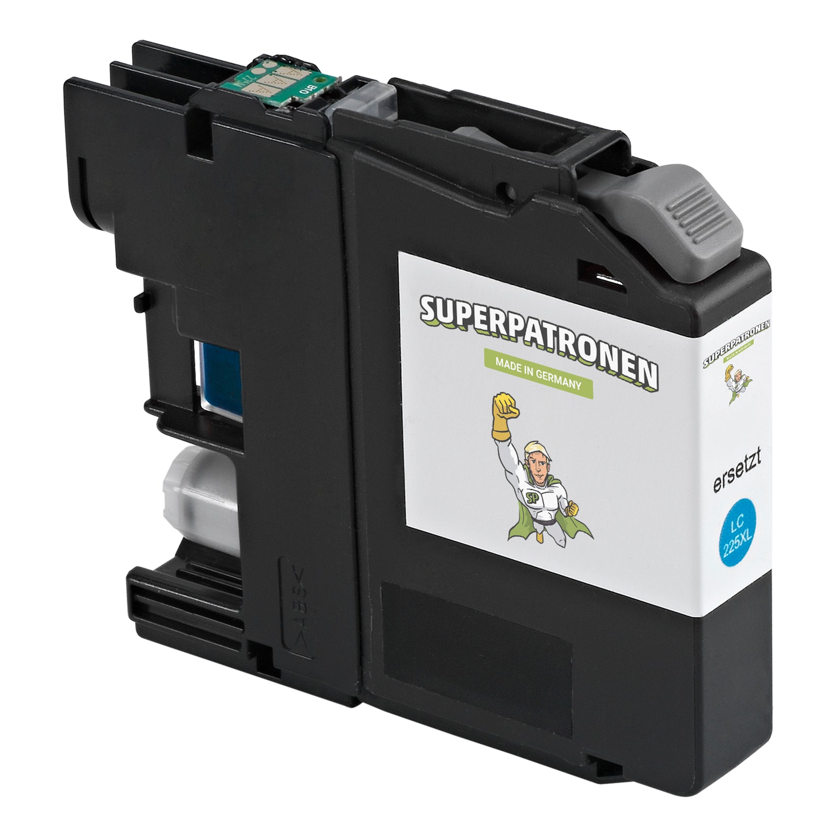 Kompatibel für Brother LC-225XLC Tintenpatrone cyan, 1.200 Seiten, Inhalt 14 ml