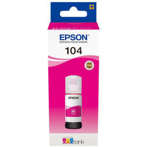Original Epson 104 / C13T00P340 Tintenflasche magenta · 7.500 Seiten · Inhalt 65 ml