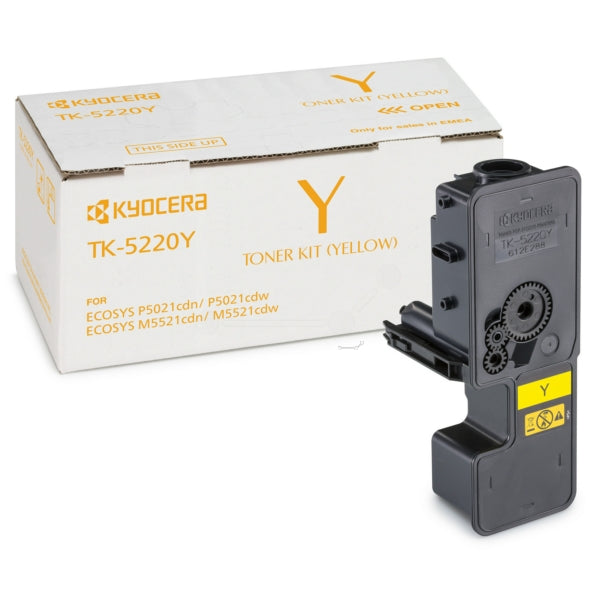 Original Kyocera 1T02R9ANL1 / TK-5220 Y Toner-Kit gelb, 1.200 Seiten
