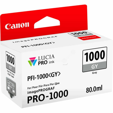 Original Canon 0552C001 / PFI-1000 GY Tintenpatrone grau, 1.465 Seiten, Inhalt 80 ml