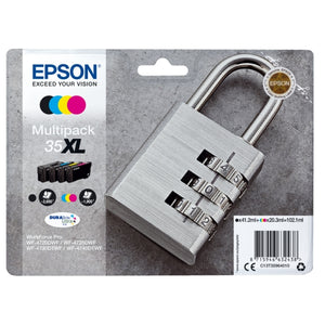 Original Epson 35XL Tintenpatrone 4er-Set Bk,C,M,Y (Vorhängeschloss)