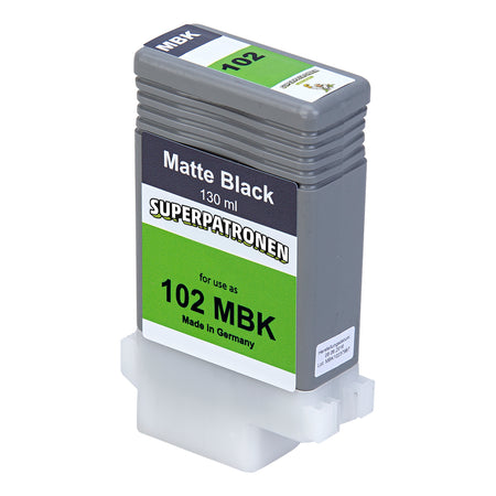 Kompatibel für Canon 0894B001 / PFI-102 MBK Tintenpatrone schwarz matt, Inhalt 130 ml