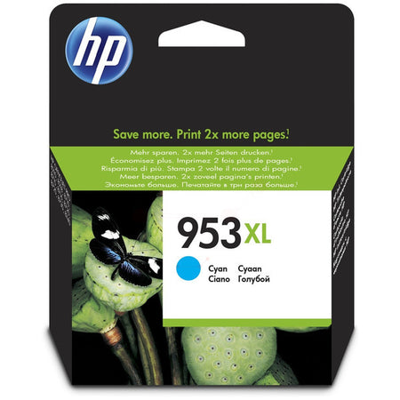 Original HP F6U16AE / 953XL Tintenpatrone cyan High-Capacity, 1.450 Seiten, Inhalt 18 ml