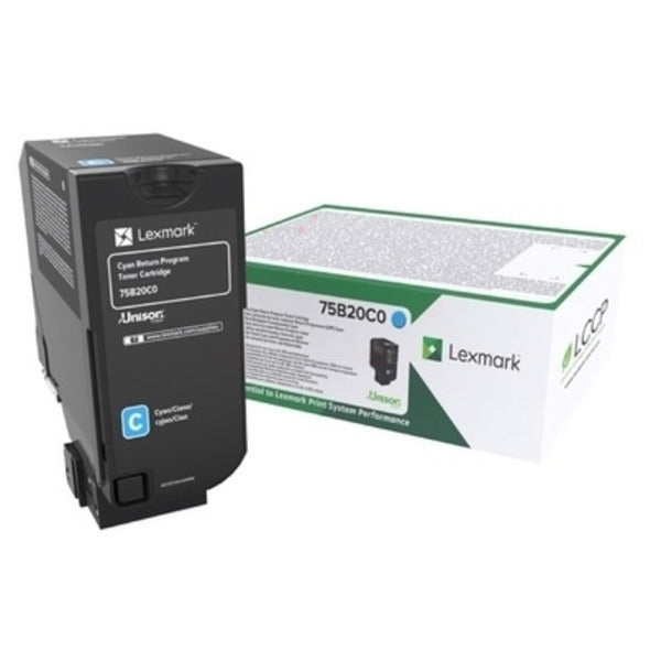 Original Lexmark 75B20C0 Toner-Kit cyan return program, 10.000 Seiten