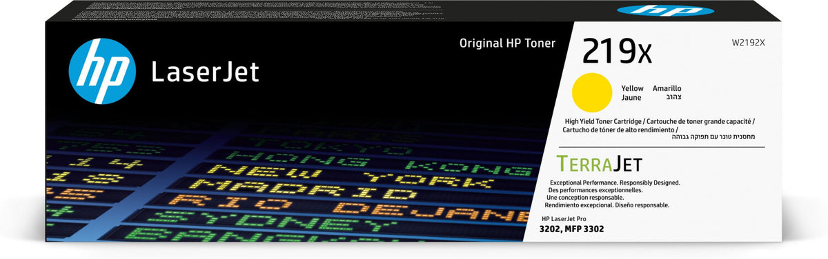 Original HP W2192X / 219X Tonerkartusche gelb High-Capacity, 2.500 Seiten