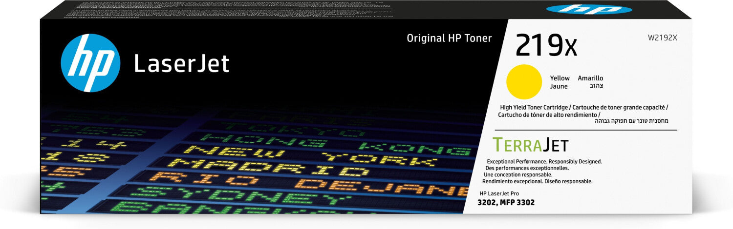 Original HP W2192X / 219X Tonerkartusche gelb High-Capacity, 2.500 Seiten