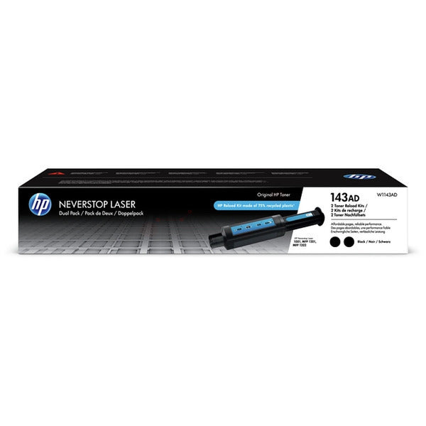 Original HP W1143AD / 143AD Toner-Kit Doppelpack, 2.500 Seiten, Inhalt VE=2