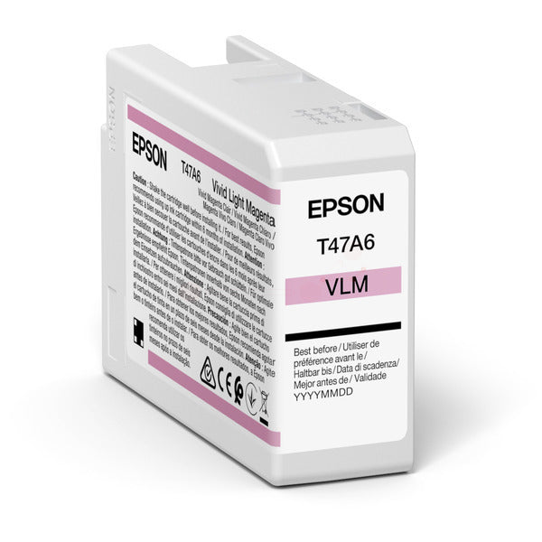 Original Epson C13T47A600 / T47A6 Tintenpatrone magenta hell, Inhalt 50 ml