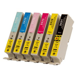 Kompatibel für Epson C13T24314010 / 24XL Tintenpatrone schwarz, 500 Seiten, Inhalt 10 ml