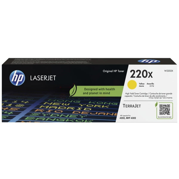 Original HP W2202X / 220X Tonerkartusche gelb High-Capacity, 5.500 Seiten