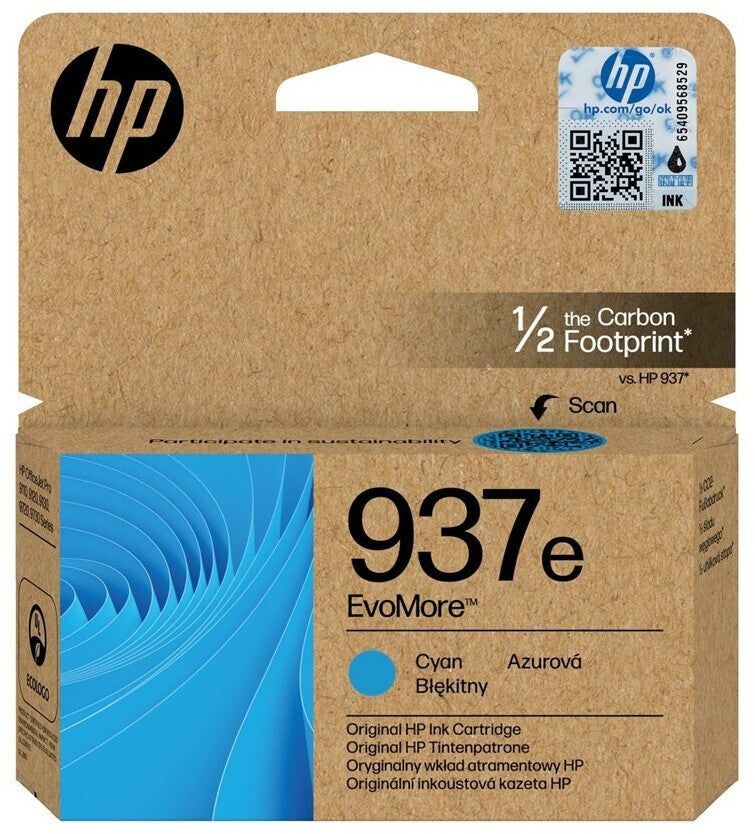 Original HP 4S6W6NE / 937E Druckkopfpatrone cyan Evomore, 1.650 Seiten