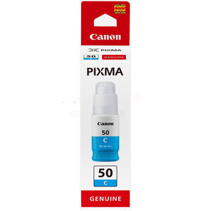 Original Canon GI-50 C / 3403C001 Tintenflasche cyan · 7.700 Seiten · Inhalt 70 ml