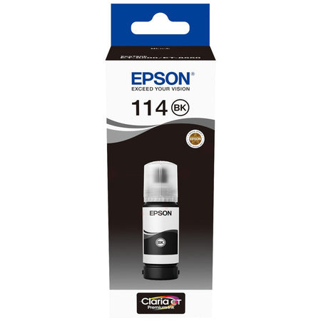 Original Epson C13T07A140 / 114 Tintenflasche schwarz pigmentiert, 6.700 Seiten, Inhalt 70 ml