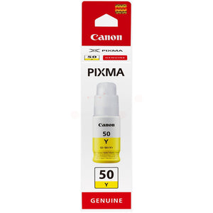 Original Canon GI-50 Y / 3405C001 Tintenflasche gelb · 7.700 Seiten · Inhalt 70 ml