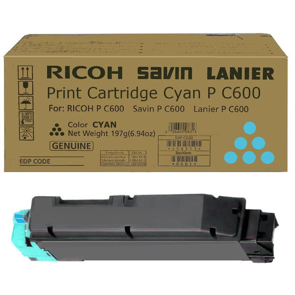 Original Ricoh 408315 / P C600 Toner-Kit cyan, 12.000 Seiten